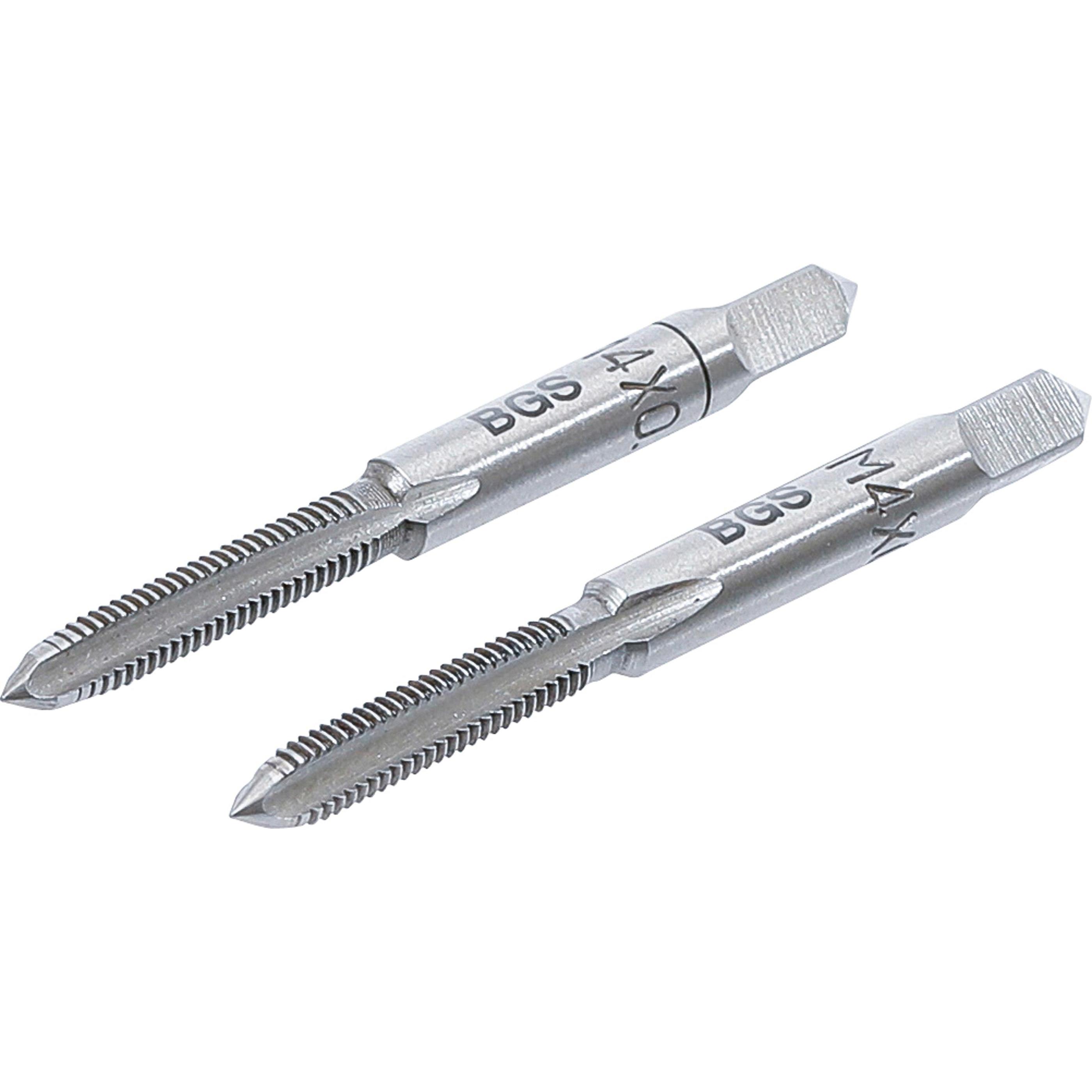 BGS, Gewindeschneider + Gewindebohrer, Gewindebohrer Vor- und Fertigschneider M4 x 0,7 mm 2-tlg.