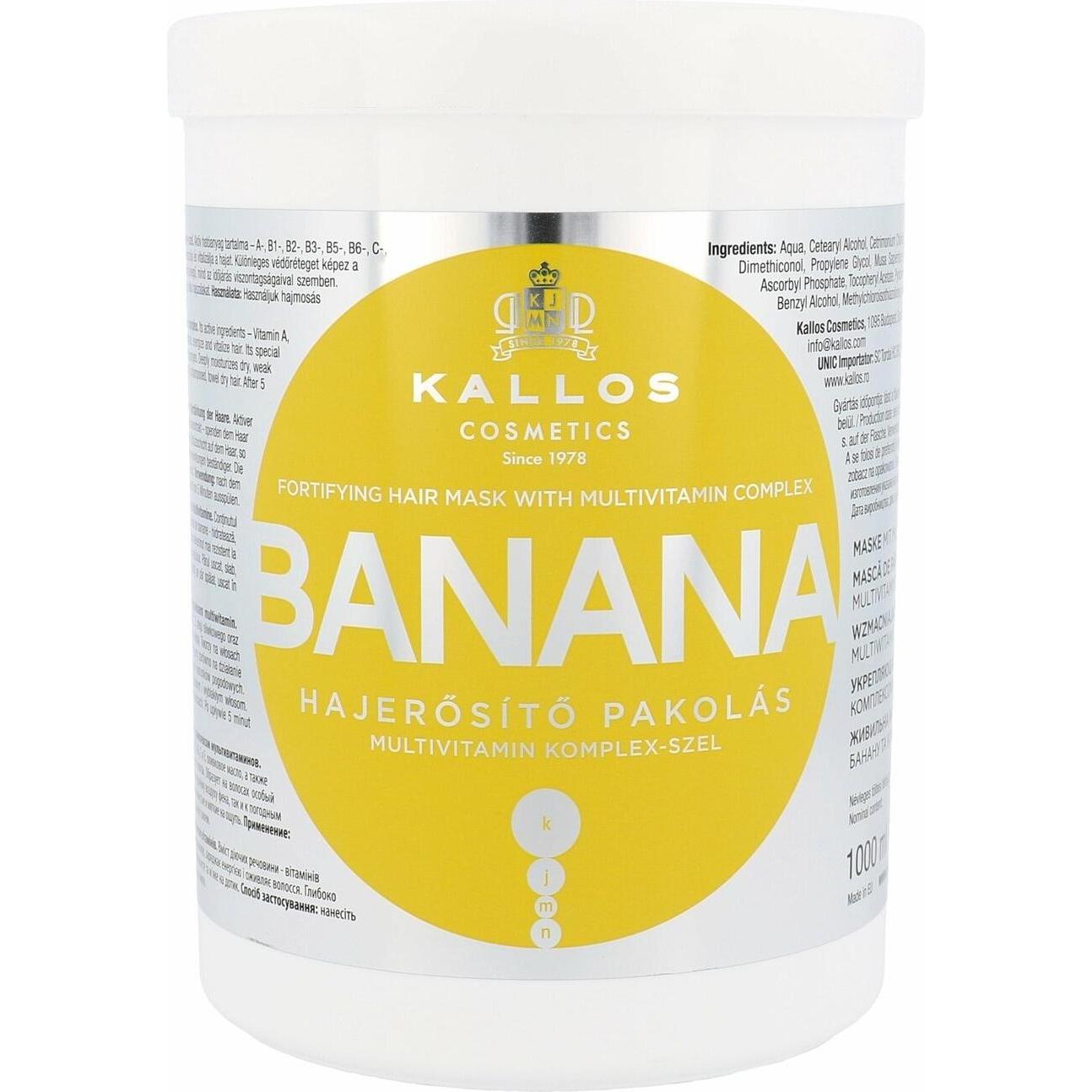 Kallos Cosmetics, Haarmaske, Banana (1000 ml)