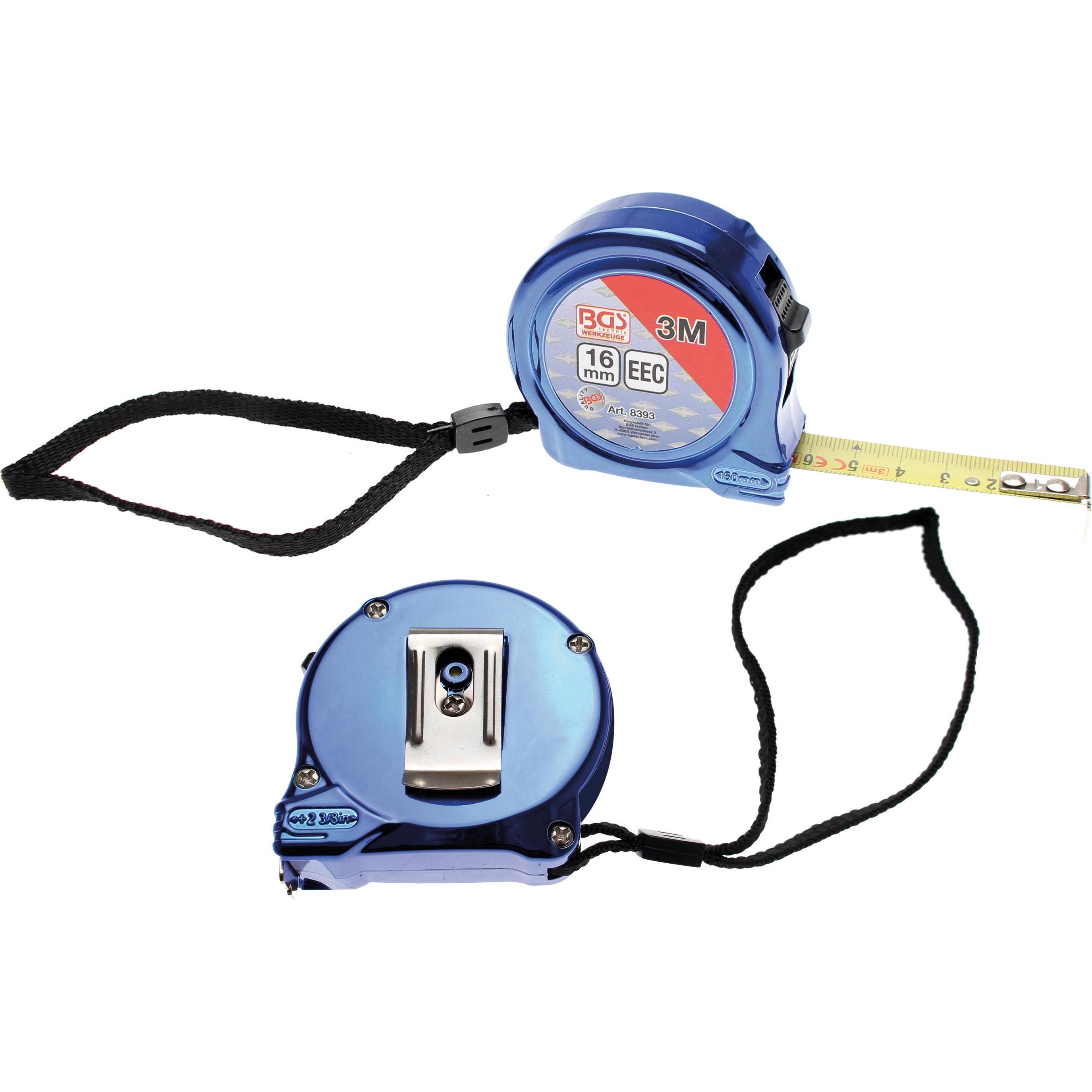 BGS, Längenmesswerkzeug, Rollbandmass 16 mm x 3 m (M)