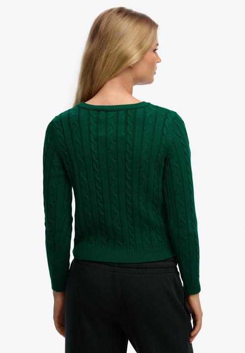 Produktbild Superdry Feinstrickpullover mit Zopfdesign, Rundhalsausschnitt, Damen (M)