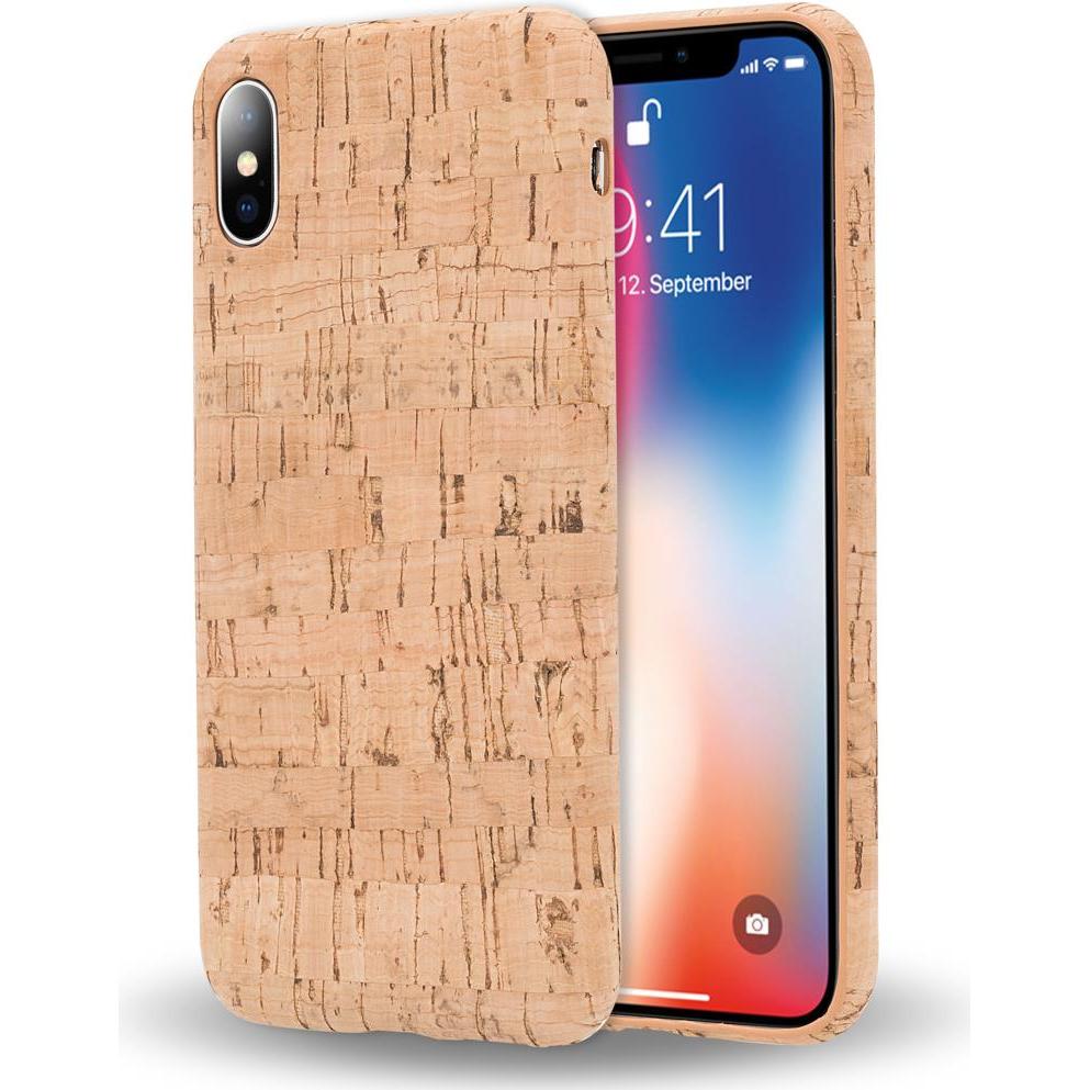 Nalia Kork Handyhülle (Apple iPhone X, Apple iPhone XS), Smartphone Hülle, Braun