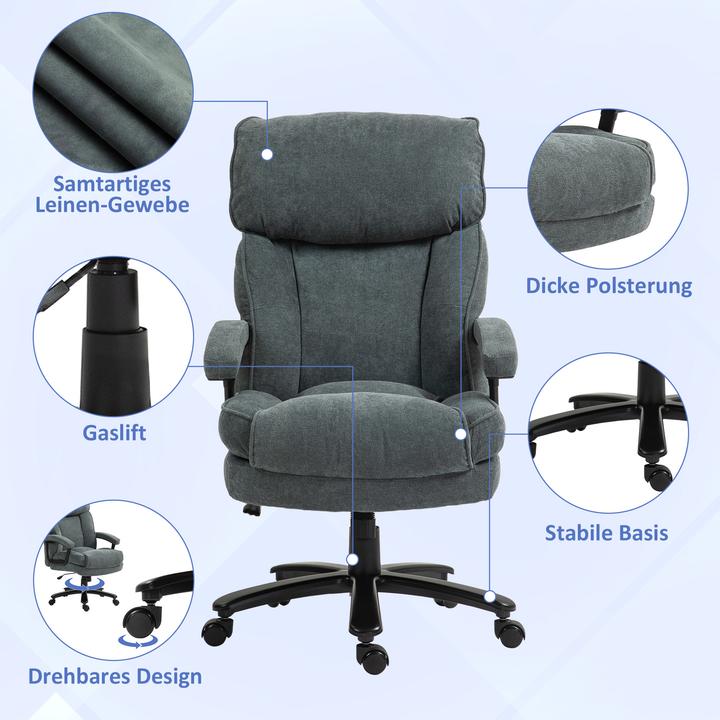 Produktbild Homcom Bürostuhl Polyester Grau