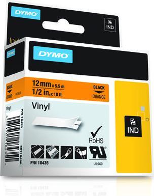Produktbild Dymo 12mm Vinyl Schriftband (1.20 cm, Orange)