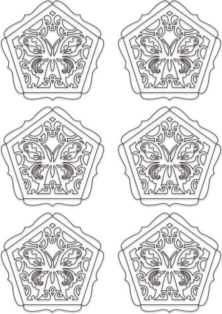 Image du produit Ursus Boules de silhouettes "Papillons (300 g/m², 7 x)