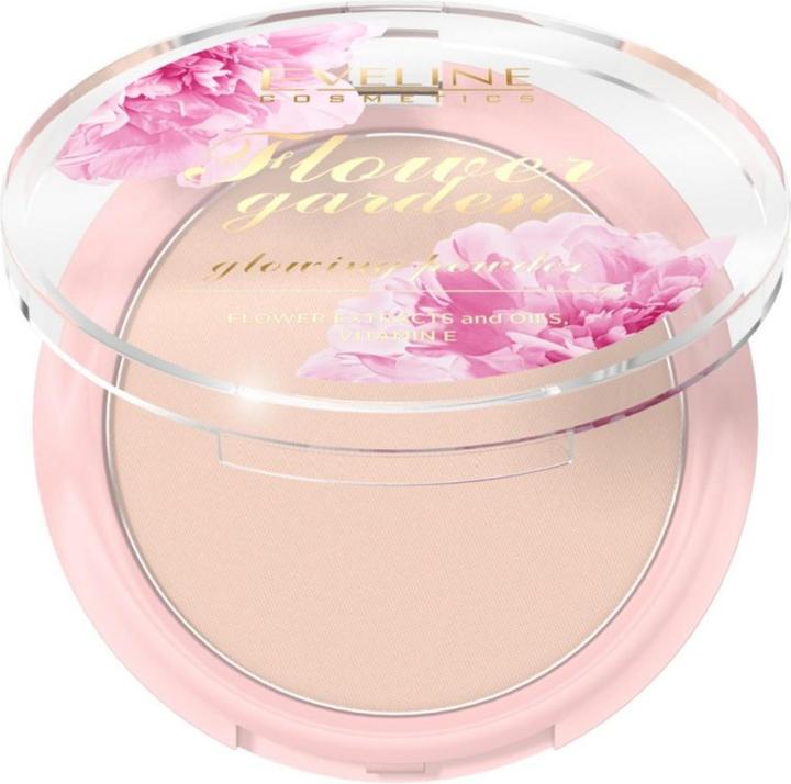 Eveline Flower Garden Glowing Powder Pressed Illuminating Powder 8G (Highlighter, 8 g)