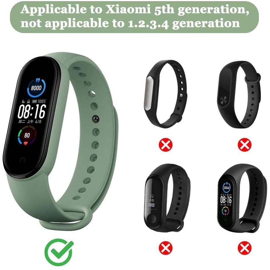 Thumbnail - Strap-it Armband (Mi Band 5), Uhrenarmband, Silber