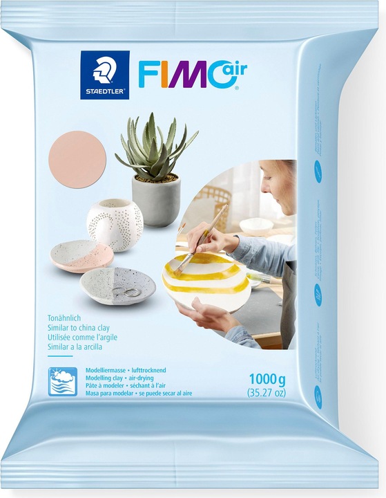 Actual product image Fimo air modelling clay, air hardening, grey, 1.000 g