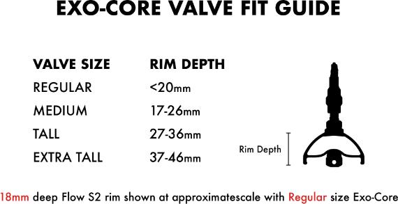 Produktbild Notubes Exo-Core Tubeless Ventile, Regular, schwarz