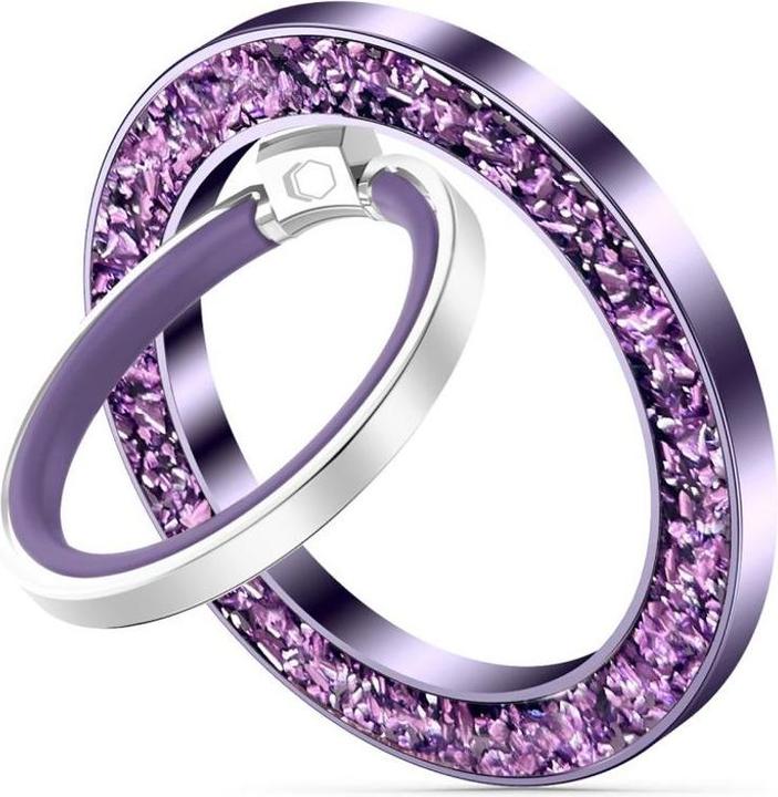 Tech-Protect MMR200 magnetische houder / ring met MagSafe - paars met kristallen