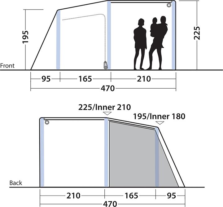 Actual product image Outwell Michigan 4 Air (Inflatable tent, 28.80 kg, 4 persons)