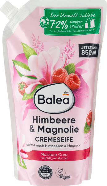 dm Balea Cremeseife Himbeere & Magnolie Nachfüller (Flüssigseife, 850 ml)