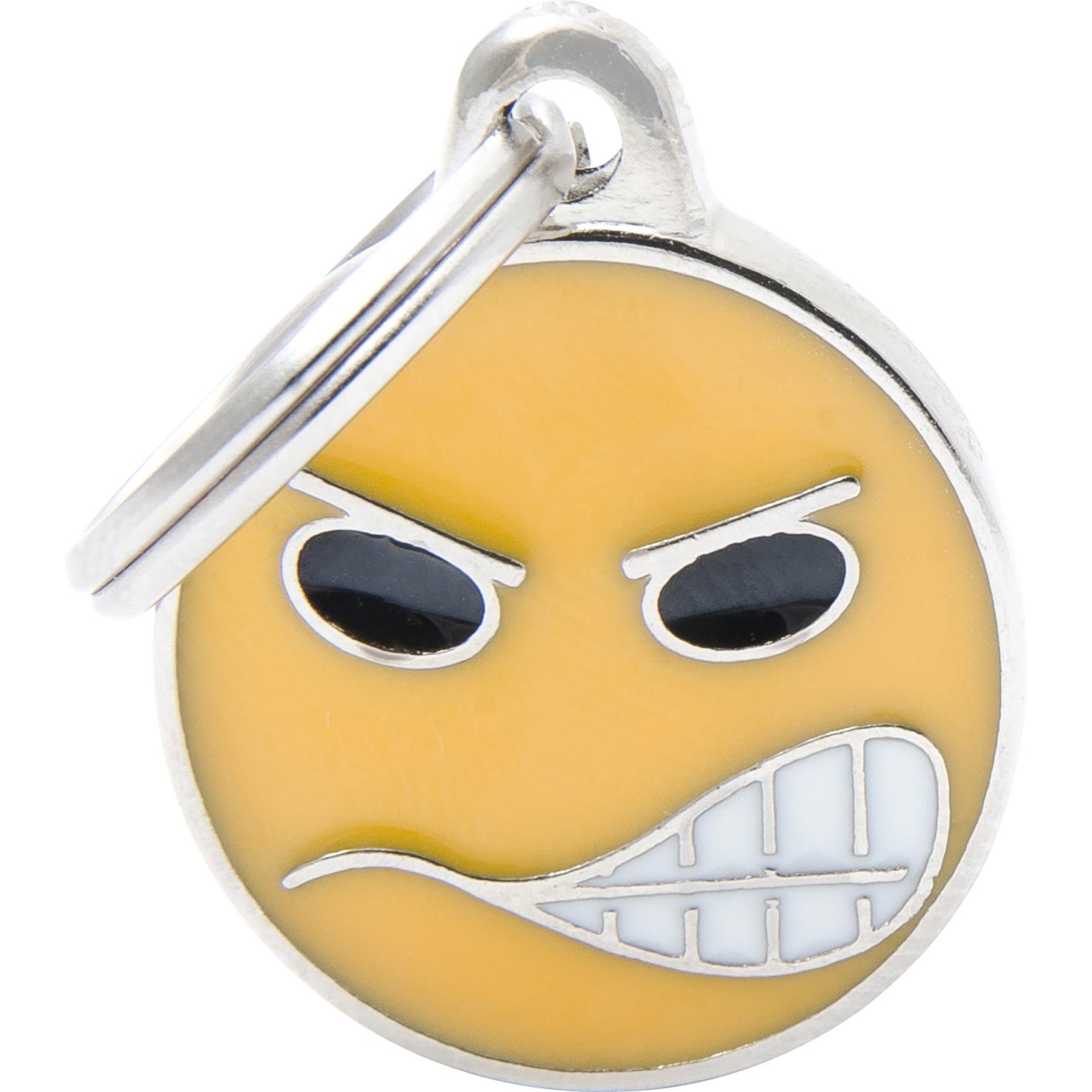 Myfamily MyFa tegn charms, emoticon arrabbiato (Cane), Collare + Guinzaglio