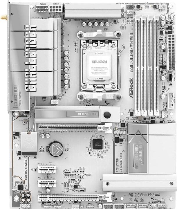 AsRock MB AMD AM5 B850M Challenger WiFi White (AM5, AMD B850, ATX, Micro ATX (mATX))