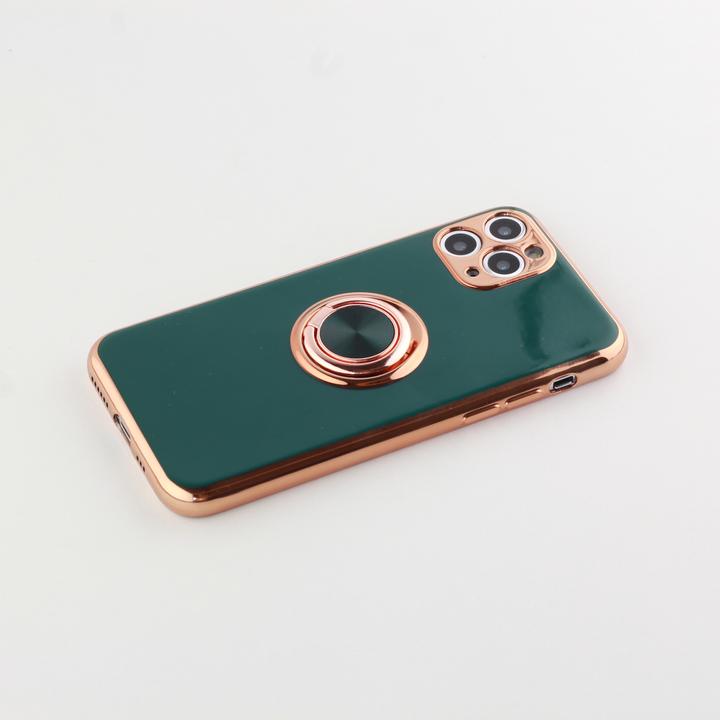 Produktbild PhoneLook Hülle Gummi Bronze mit Ring (Apple iPhone 11 Pro)