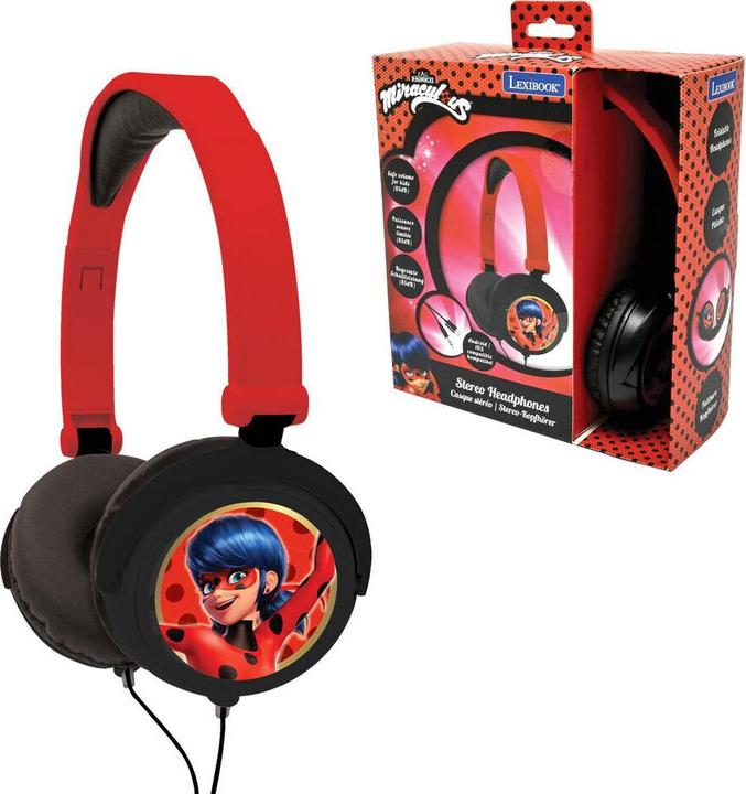 Produktbild Lexibook Miraculous Stereo Kopfhörer für Kinder, faltbar, kabelgebunden, mit Lautstärkebegrenzung