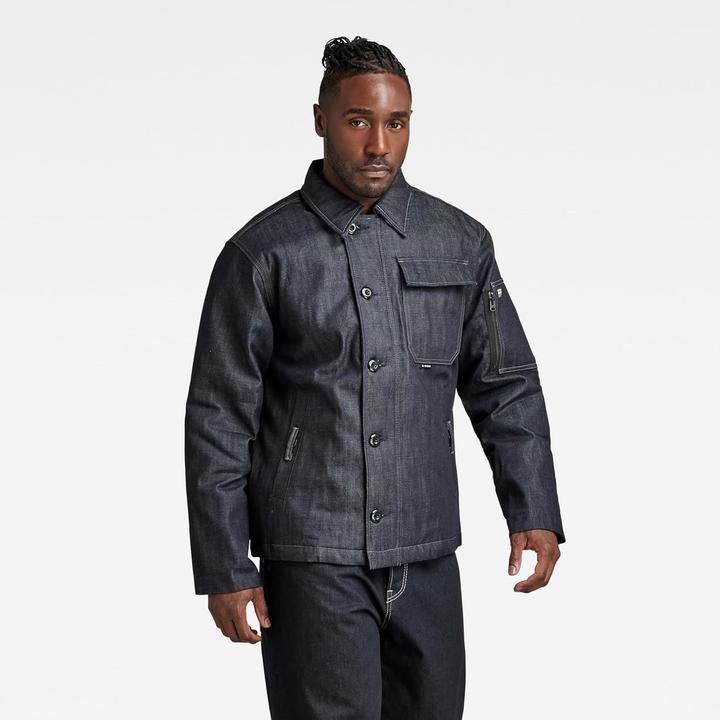 Immagine prodotto G-Star Giaccone denim imbottito con collo piatto, tasche e chiusura a bottoni nascosta (S)