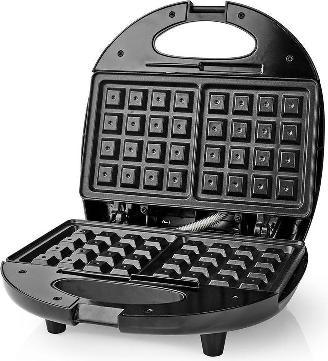 Actual product image Nedis Waffle Maker Belgium Waffles 22 x 12 cm 750 W Automatic Temperature Control Aluminium/Art