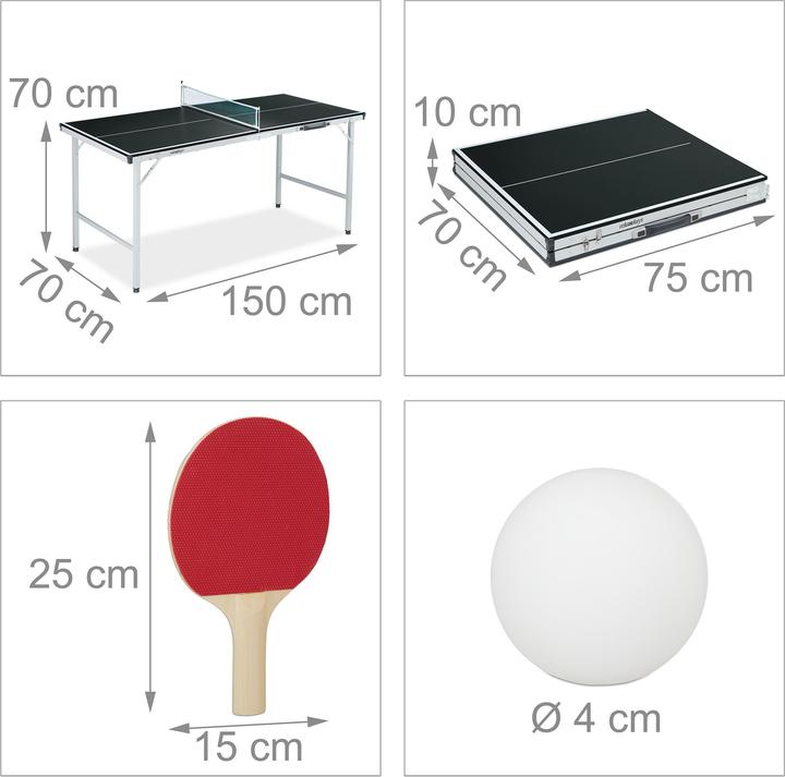 Image du produit Relaxdays Table de ping-pong