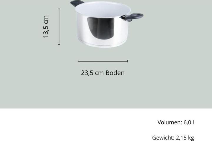Produktbild Genius Cera Steel Topf 24cm ed (Kochtopf, Edelstahl, 24 x 10 cm)