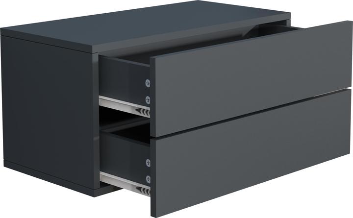 Actual product image VCM Wooden Wall Drawer Bedside Cabinet Wall Board Drawer Console Bedside Table Usal L 60 cm (60 x 32 x 30 cm)