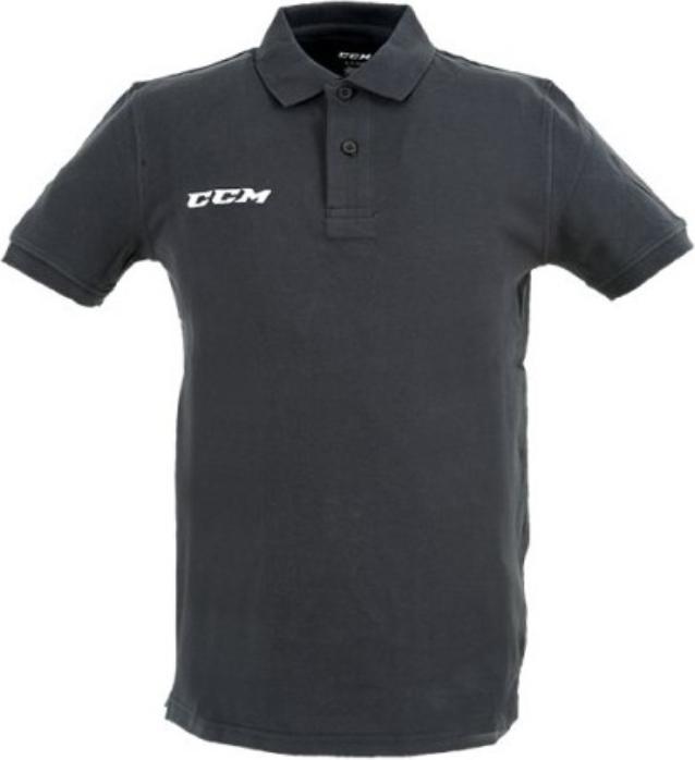 CCM Team Pique SR Poloshirt (Schwarz, S) (S)