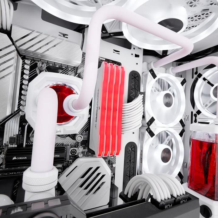 Image du produit Corsair Tube dur Series XT Hardline Satin Blanc 12 mm - Transparent abîmé
