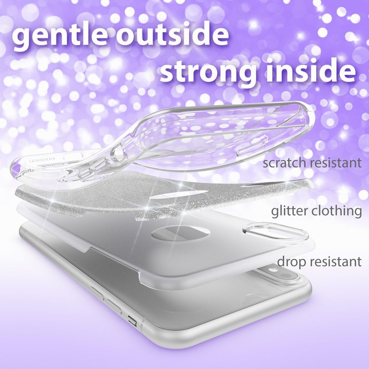 Produktbild Nalia Glitzer Handyhülle (Apple iPhone X)