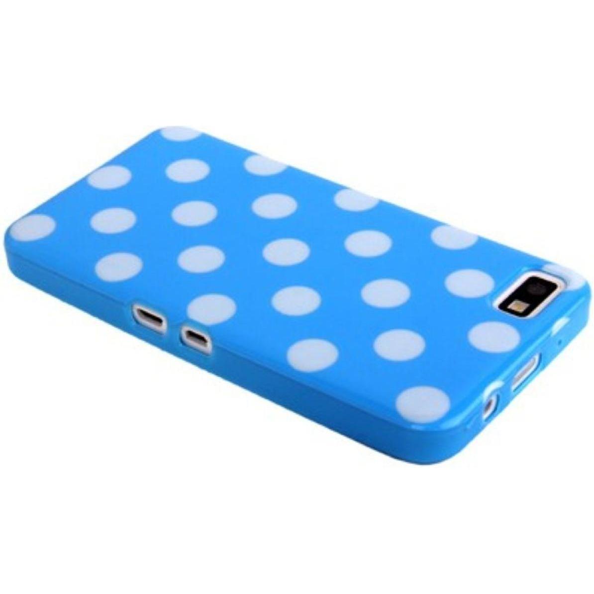Thumbnail - König Design Schutzhülle TPU Punkte Case für Handy Blackberry Z10 blau (Blackberry Z10), Smartphone Hülle, Blau