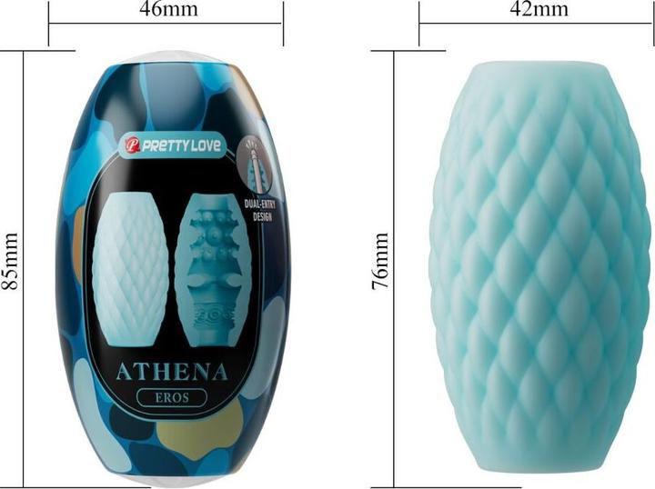 Actual product image Pretty Love Athena Eros Silicone Male Masturbator Sky Blue
