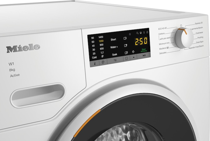 Actual product image Miele WWA120 WCS Lotosweiss 8kg Active Waschmaschine, 8kg (8 kg, Right)