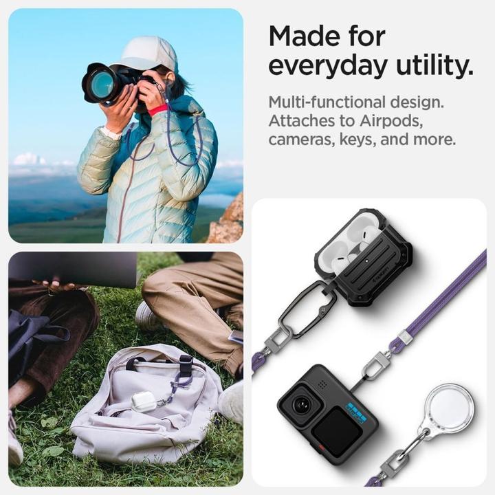 Produktbild Spigen Universal Strap Set Crossbody& Wrist zestaw smyczy do telefonu fioletowy/deep purple AFA