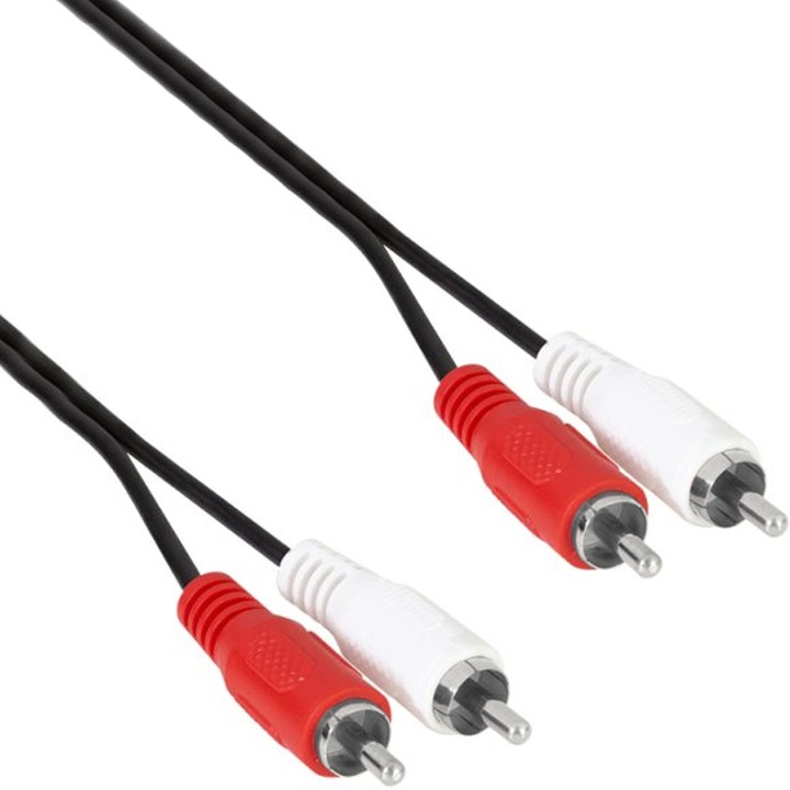 Image du produit MediaRange 2xRCA/2xRCA 28 AWG, /Rouge/Blanc (2.50 m, RCA)