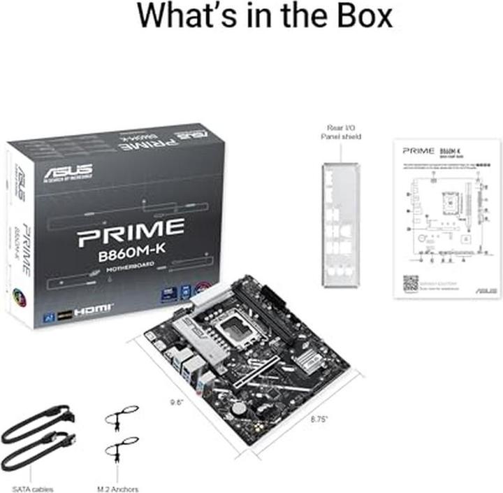 Productafbeelding ASUS PRIME B860M-K (LGA 1851, Intel B860, mATX)
