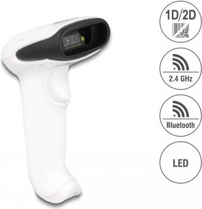 Immagine prodotto Delock Scanner di codici a barre 1D e 2D per 2,4 GHz, Bluetooth o USB (Codici a barre 1D, Codici a barre 2D, Codice QR)
