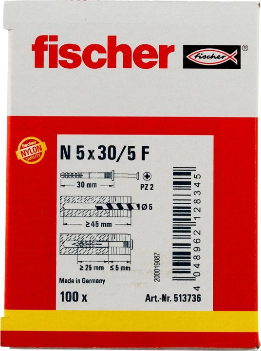 Image du produit Fischer Tampon à clouer N 5x30/5 F (100 pcs)