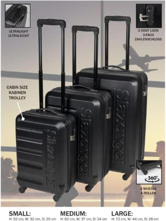 Actual product image Slazenger Trolley Set 18/22/26" ABS 3pcs