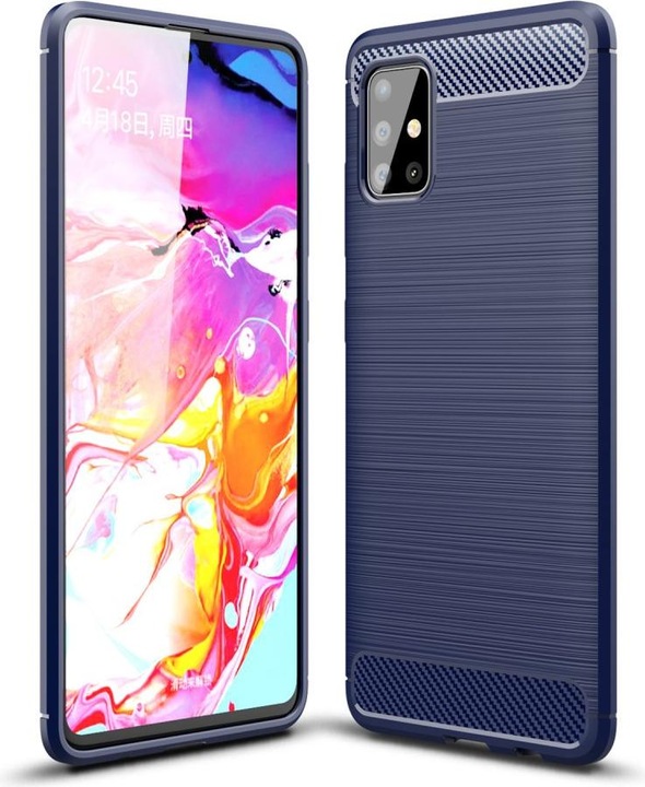 Cover-Discount Custodia in gomma siliconica Metal Carbon Look