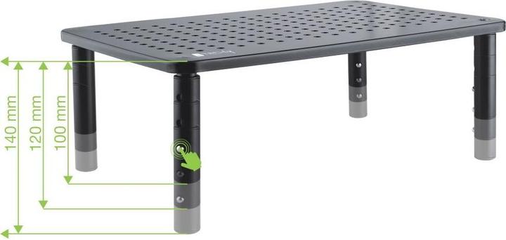 Image du produit Techly Tablette pour moniteur / ordinateur portable, noir, 370 x 235 x 120 mm (Tables, 20 kg)