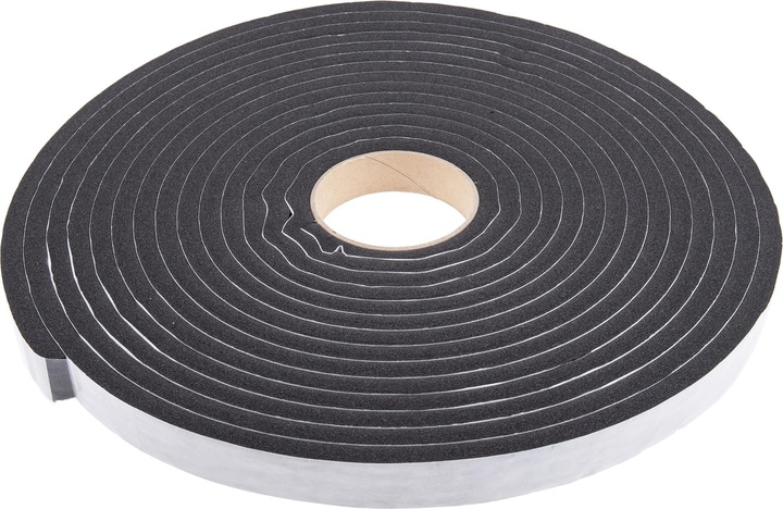 Produktbild Rs Pro PVC Schaumstoff Klebeband, Schwarz, Stärke 10mm, 25mm x 10m (25 mm)