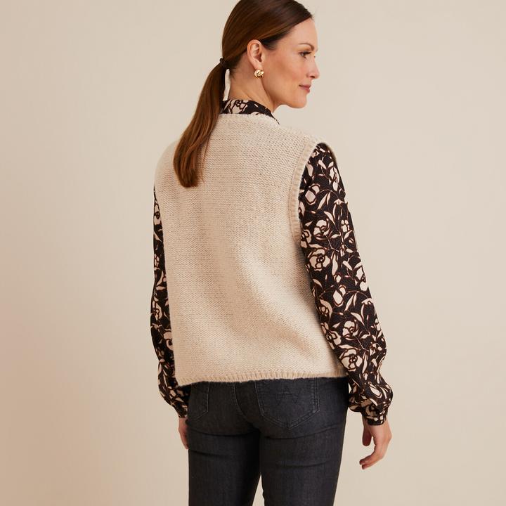 Produktbild Anne Weyburn Feinstrick-Gilet mit rundem Ausschnitt (34)