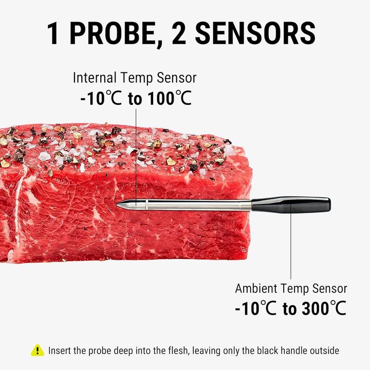 Produktbild ThermoPro Kabelloses Fleischthermometer TempSpike Plus mit Bluetooth-App