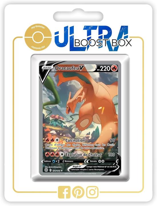 Image du produit My-booster Dracaufeu V Alternative Pokémon Gallery Ultraboost Épée et Bouclier 9 Stars Étincelantes (Français, Tin)