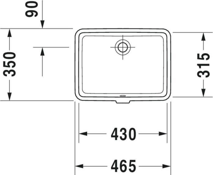 Immagine prodotto Duravit Lavabo da incasso VERO w ÜL o HLB 430x315mm o foro per rubinetto bianco WG (315 mm, 430 mm)