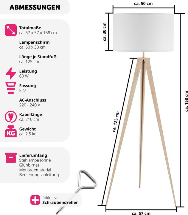 Actual product image tectake Lunaris (E27)