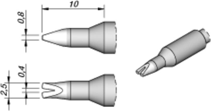 Produktbild JBC Lötspitze Serie C245 Sondertypen, C245118/0,4 mm, zum Kabel verlöten