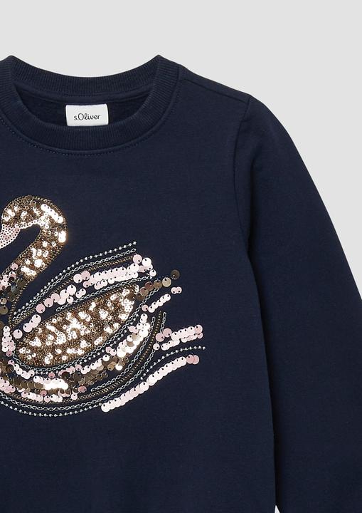 Produktbild s.Oliver Sweatshirt Kuscheliges Sweatshirt mit Pailletten-Artwork (92)