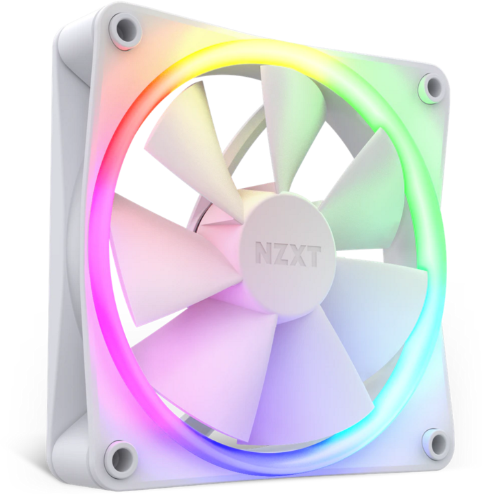 Productafbeelding NZXT F120 RGB Computer Case Fan 12 cm Wit 1 eenheid (eenheden) (120 mm, 1 x)