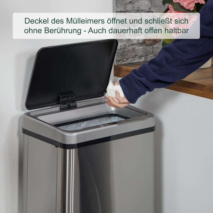 Image du produit Relaxdays Poubelle à capteur (40 l)