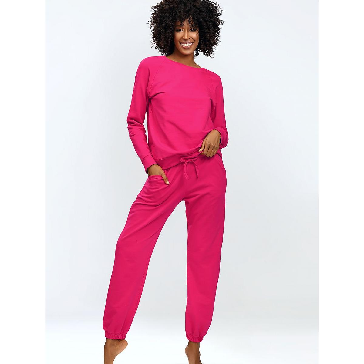 DKaren, Damen, Pyjama, Set, Rosa, (M)