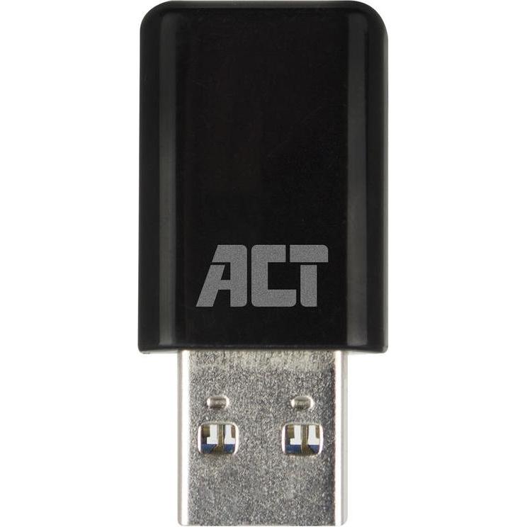 Thumbnail - ACT Mini Dual Band network adapter AC1200 (USB), Netzwerkadapter, Schwarz